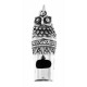 Antique Style Highly Detailed Owl Whistle Pendant - Sterling Silver - J-347