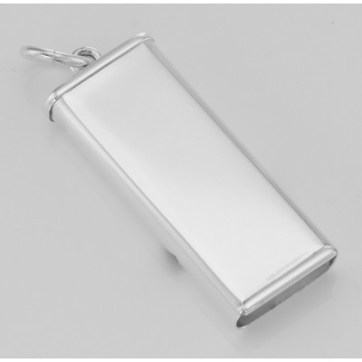 Sterling Silver Whistle Pendant - Made in USA - J-821 Sterling Silver Whistle Pendant - Made in USA - J-821