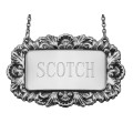 Scotch Liquor Decanter Label / Tag - Sterling Silver