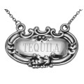 Tequila Liquor Decanter Label / Tag - Sterling Silver