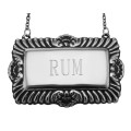 Rum Liquor Decanter Label / Tag - Sterling Silver