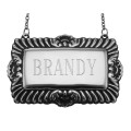 Brandy Liquor Decanter Label / Tag - Sterling Silver