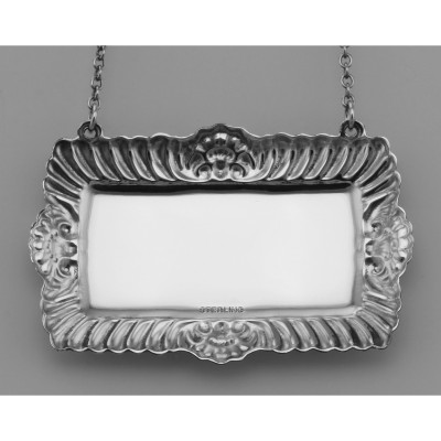 Tequila Liquor Decanter Label / Tag - Sterling Silver - LL-509 Tequila Liquor Decanter Label / Tag - Sterling Silver - LL-509