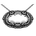 Antique Style Blank Liquor Decanter Label / Tag - Sterling Silver
