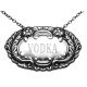 Vodka Liquor Decanter Label / Tag - Sterling Silver - LL-601