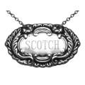 Scotch Liquor Decanter Label / Tag - Sterling Silver