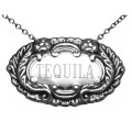 Tequila Liquor Decanter Label / Tag - Sterling Silver