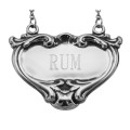 Rum Liquor Decanter Label / Tag - Sterling Silver