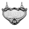 Brandy Liquor Decanter Label / Tag - Sterling Silver