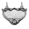 Sherry Liquor Decanter Label / Tag - Sterling Silver
