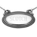 Scotch Liquor Decanter Label / Tag - Oval beaded Border - Made in USA