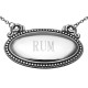 Rum Liquor Decanter Label / Tag - Oval beaded Border - Made in USA - LL-803
