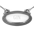 Gin Liquor Decanter Label / Tag - Oval beaded Border - Made in USA
