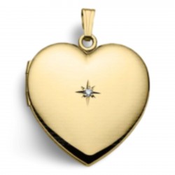 14K Gold Filled Heart Diamond Locket - Made in USA - NO Chain Included 14K Gold Filled Heart Diamond Locket - Made in USA - NO Chain Included
