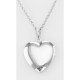 Heart Shaped I Love You Sterling Silver Locket with Chain - 19mm - MF-472