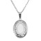 Oval Silver Locket Border Design - 16mm