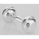 Dumbbell Sterling Silver Rattle - Engravable - USA made - ML-4621