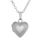 Cute Sterling Silver Baby Double Heart Locket with Chain - 10mm - MM-322