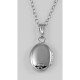 Sterling Silver Baby Oval Locket - 8 x 10mm Made in USA - MM-524