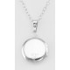 Sterling Silver Baby Round Locket with Chain - 10mm - MM-526