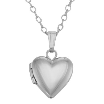 Sterling Silver Baby Heart Shaped Locket with chain - 10mm - MM-570