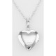 Sterling Silver Childrens Heart Diamond Locket with Chain - 12mm - MM-638
