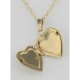 14K Gold Filled Heart Design Childrens Locket w/ 15 Inch Chain Made In USA - MMGF-617-A