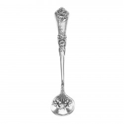 Vintage Style Floral Rose Design Sterling Silver Master Salt Spoon Vintage Style Floral Rose Design Sterling Silver Master Salt Spoon