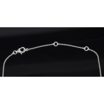 Beautiful Infinity Necklace with Adjustable Chain in Fine Sterling Silver - N-33