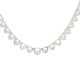 Lovely 81 Prong Set CZs Cubic Zirconia Necklace in Fine Sterling Silver - N-9037