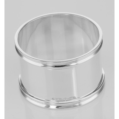 Sterling Silver Napkin Ring - Round - Made in Italy - NR-41
