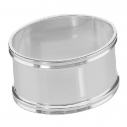 Sterling Silver Napkin Ring - Oval - Made in Italy