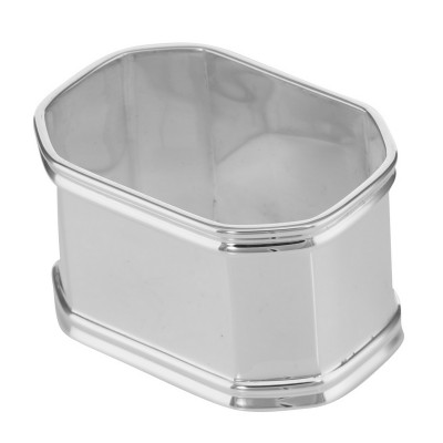 Sterling Silver Napkin Ring - Octagonal - Made in Italy - NR-43