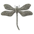 Marcasite Dragonfly Pin with Moving Wings - Sterling Silver