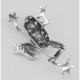 Frog Pin - Tree Frog Brooch - Sterling Silver - P-464