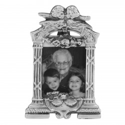 Victorian Style Cherubs Mini Picture Frame in Fine Sterling Silver
