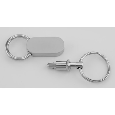 Nickel Plated Valet Keychain - Free Engraving - PL-3235