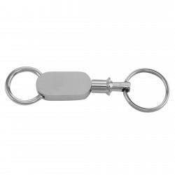 Nickel Plated Valet Keychain - Free Engraving