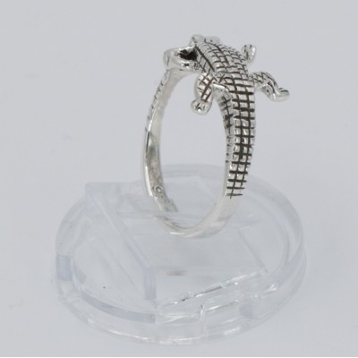 Alligator Ring - Sterling Silver - Highly Detailed - R-604 Alligator Ring - Sterling Silver - Highly Detailed - R-604
