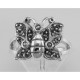 Antique Style Marcasite Butterfly Ring - Sterling Silver - R-415