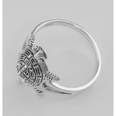 Fun Turtle Ring - Sterling Silver - R-515