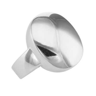 Italian Made Ferroni Oval Signet Ring - Sterling Silver - R-7002