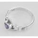 Irish Claddagh Ring w/ Amethyst CZ Gemstone - Sterling Silver - R-8172-AM