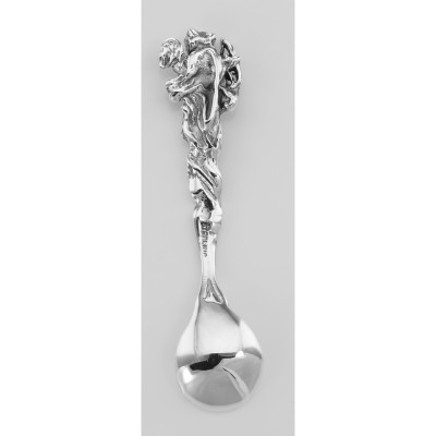 ss201 - Cupid Bow Style Sterling Silver Salt Spoon - SS-201