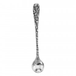 Vintage Floral Style Sterling Silver Salt Spoon Vintage Floral Style Sterling Silver Salt Spoon
