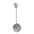 Sterling Silver Fleur de Lis Shell Salt Spoon Sterling Silver Fleur de Lis Shell Salt Spoon