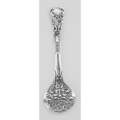 ss523 - Bearded Man Style Sterling Silver Salt Spoon - SS-523 ss523 - Bearded Man Style Sterling Silver Salt Spoon - SS-523