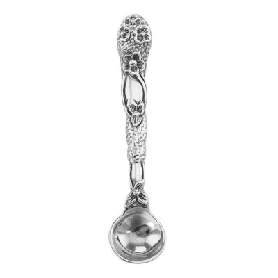 Classic Berry Style Sterling Silver Salt Spoon - SS-66523