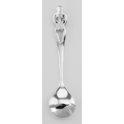 Classic Chevel Style Sterling Silver Salt Spoon - SS-706