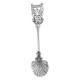 ss737 - Celtic Knot Shell Style Sterling Salt Spoon - SS-737 ss737 - Celtic Knot Shell Style Sterling Salt Spoon - SS-737